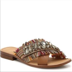 Crown vintage somaya rhinestone boho sandal